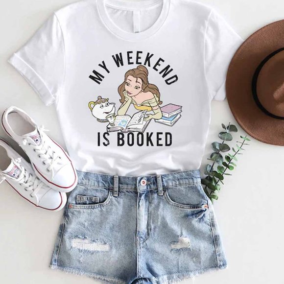 My Weekend Is Booked Tee Shirt, Gift Shirt For Readers - Picture 1 of 4